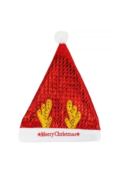 Czapka mikołaja wytłaczana z reniferem