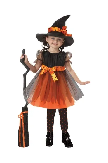 Strój dziecięcy Czarownica z kapeluszem rozm. M