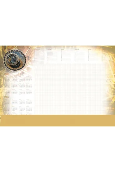 Planer 2026 A2 z listwą Zegar