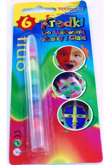 Kredki do malowania twarzy i ciała fluo 6 kol. 188129