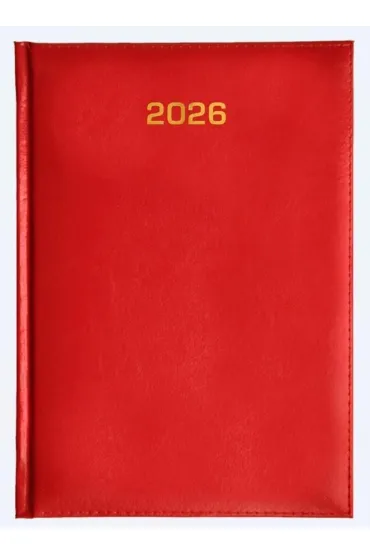 Kalendarz 2026 dzienny A5 Baladek czerwony