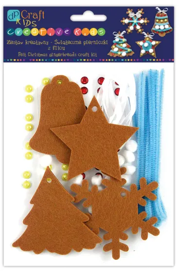 Zestaw kreatywny świąteczne pierniczki z filcu