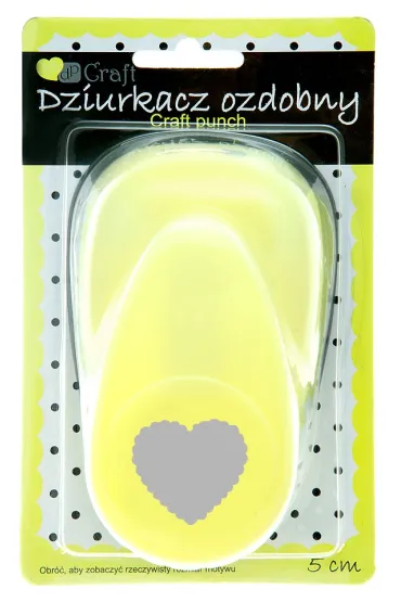 Dziurkacz ozdobny 5cm serce falbanka JCDZ-120-009