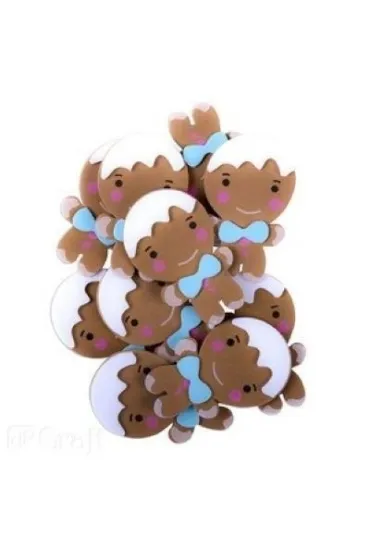 Naklejki 3D z pianki piernikowe ludziki 10 szt