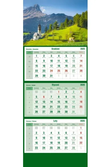 Kalendarz trójdzielny 2026 Kapliczka