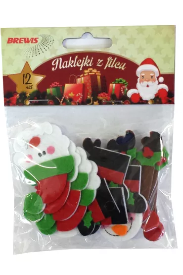 Naklejki z filcu bałwanki