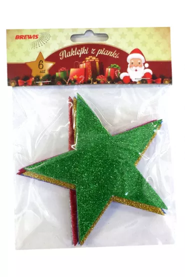 Gwiazdki z pianki z brokatem