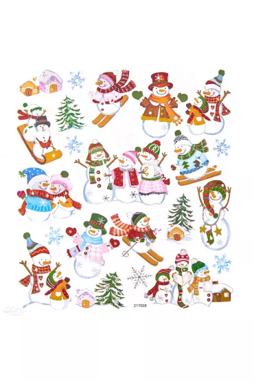 Naklejki wesołe bałwanki