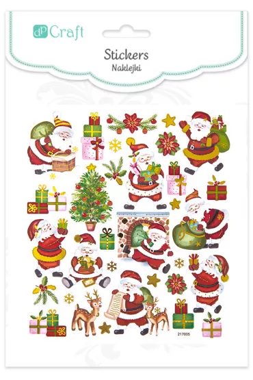 Naklejki Mikołaje metalic Boże Narodzenie