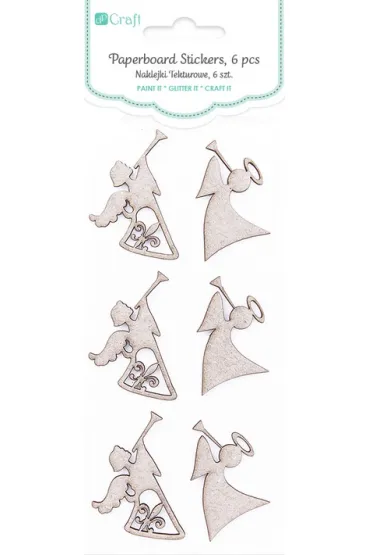 Naklejki tekturowe aniołki 6 szt