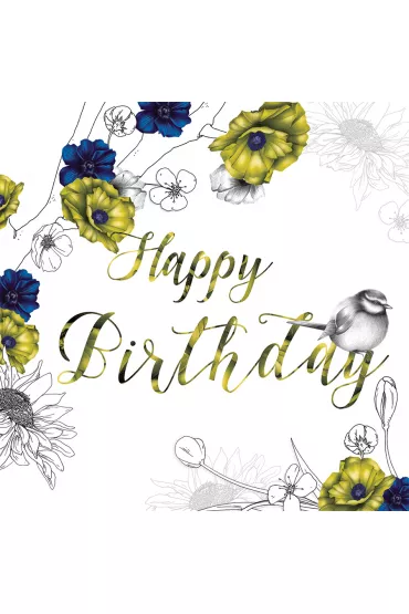 Karnet Swarovski kwadrat CL1410 Urodziny kwiaty